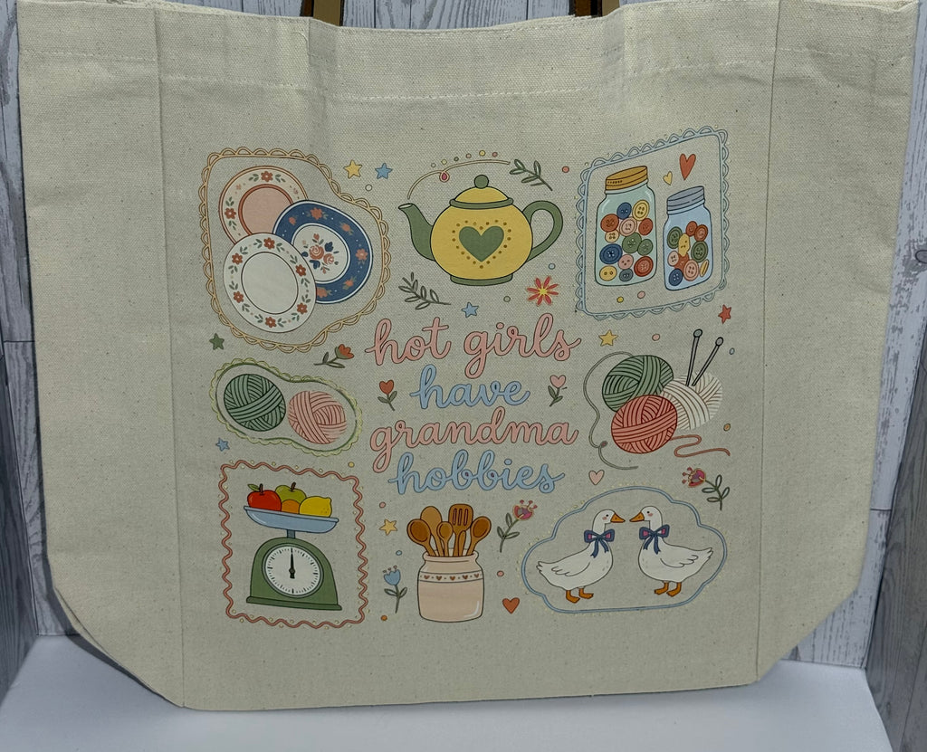 Large Tote Bag with Leather Straps