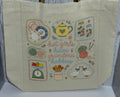 Canvas Tote with Leather Straps