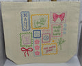 Canvas Tote with Leather Straps