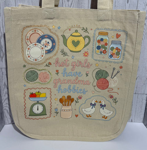 Canvas Tote with Pockets